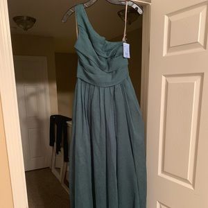 White by Vera Wang: ONE-SHOULDER BRIDESMAID DRESS